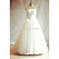 Princess Illusion Neckline Vestidos de casamento em Tulle branco